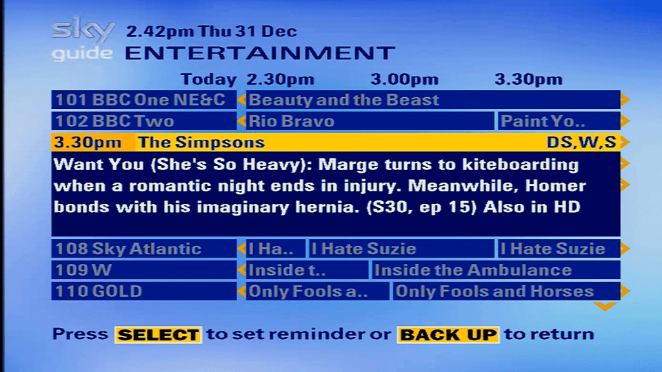 Sky Guide EPG 2009 Pace