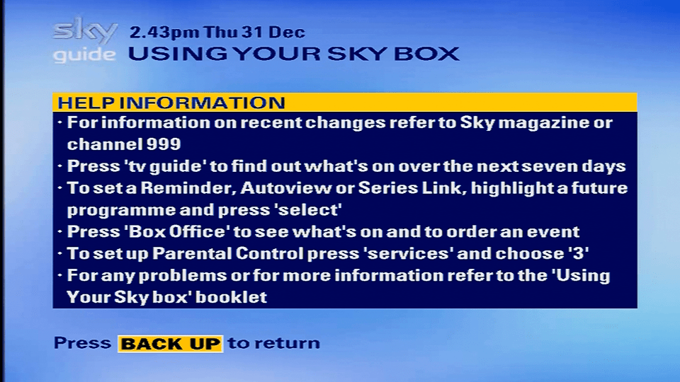 Sky Guide EPG 2009 Pace