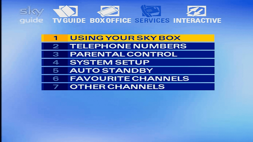 Sky Guide EPG 2009 Pace