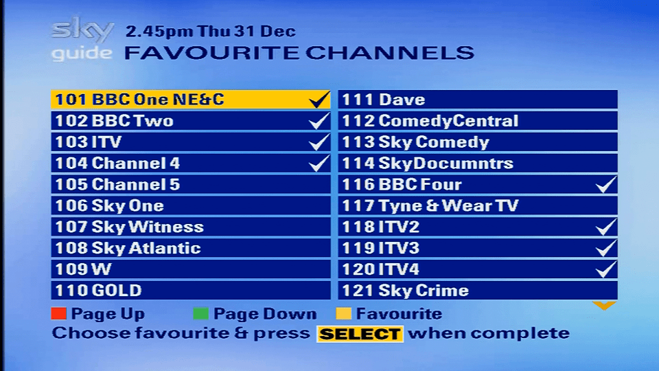 Sky Guide EPG 2009 Pace