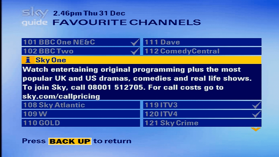 Sky Guide EPG 2009 Pace