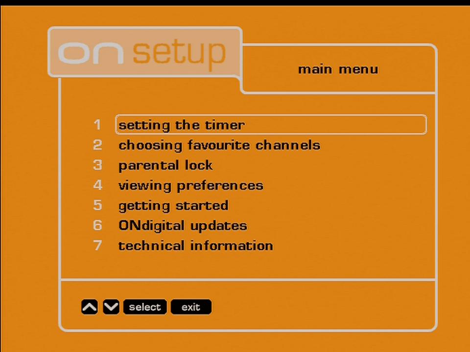 Ondigital Main Menu Ondigital Main Menu