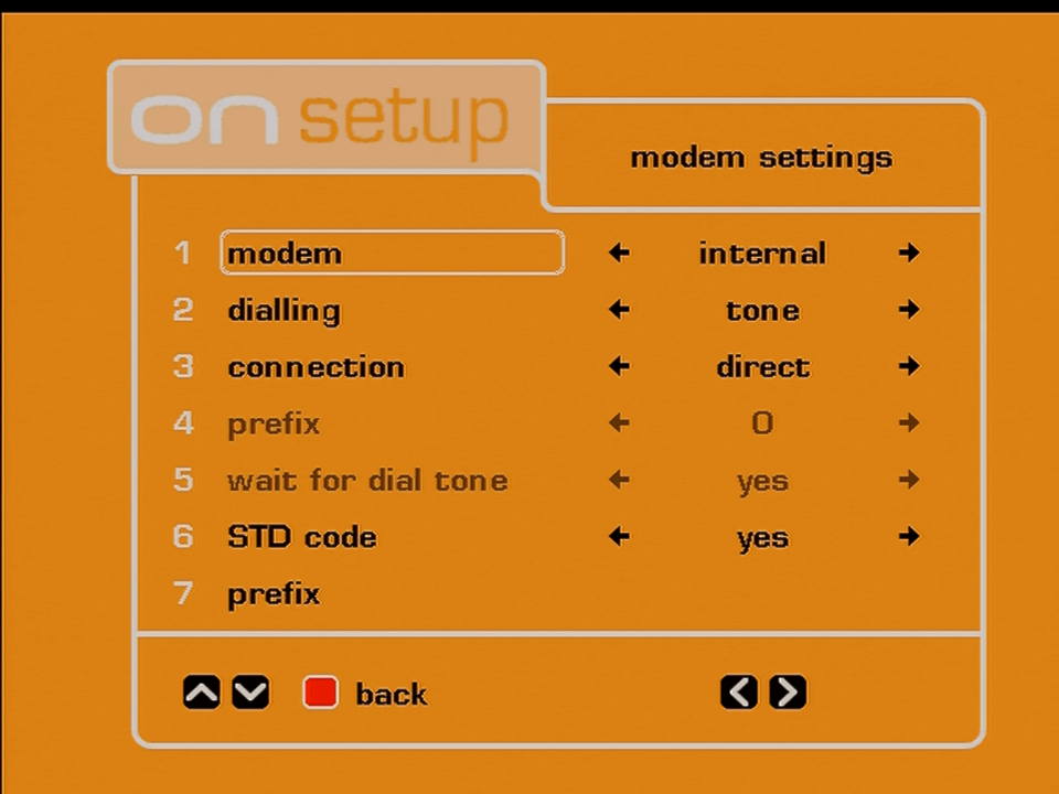 ONdigital modem settings ONdigital modem settings