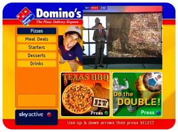 sky interactive dominos pizza