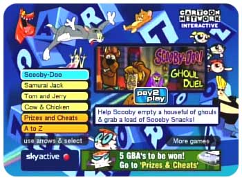 sky gamestar cartoon network