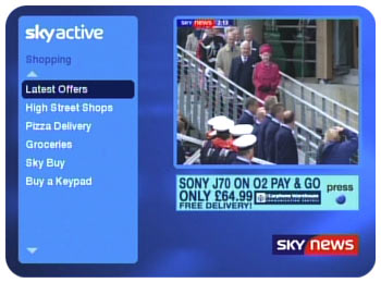 Sky active shopping