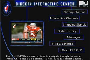 DirecTV Wink menu