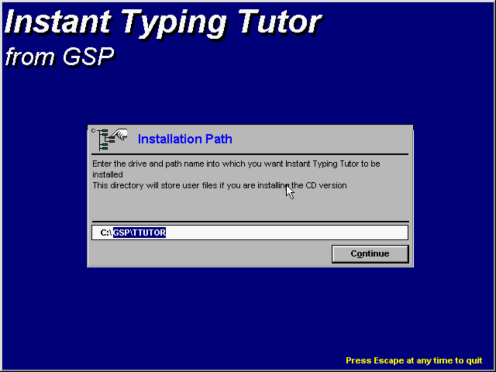 GSP Instant Typing Tutor