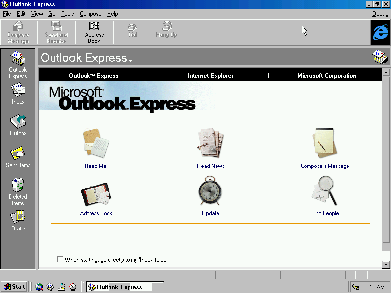 Windows NT5 Outlook Express