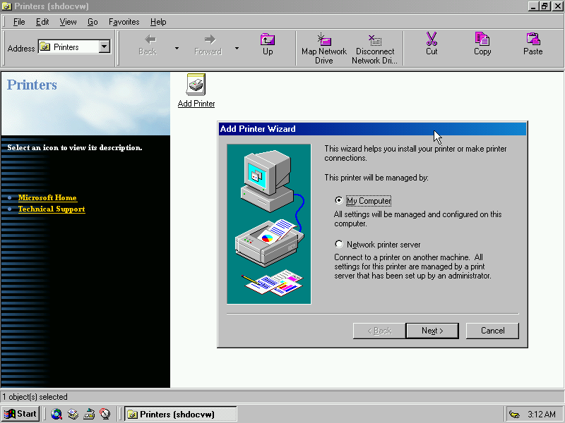 Windows NT5 Printers