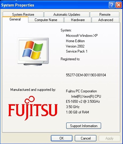 Fujitsu Windows XP